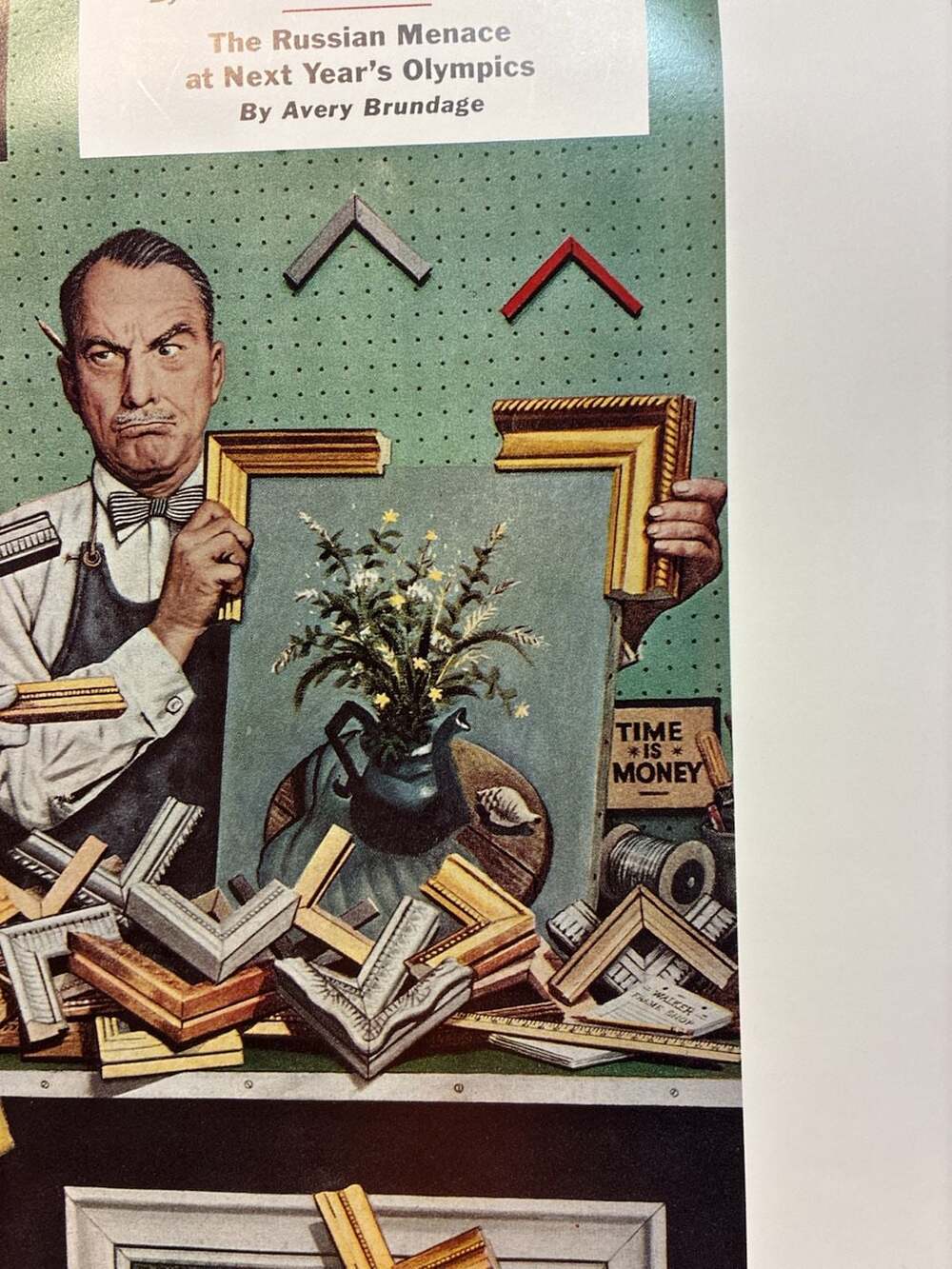 Lot of 2 The Frame Up Saturday Evening Post Cover, April 30, 1955, by Stevan Doh - Picture 7 of 15